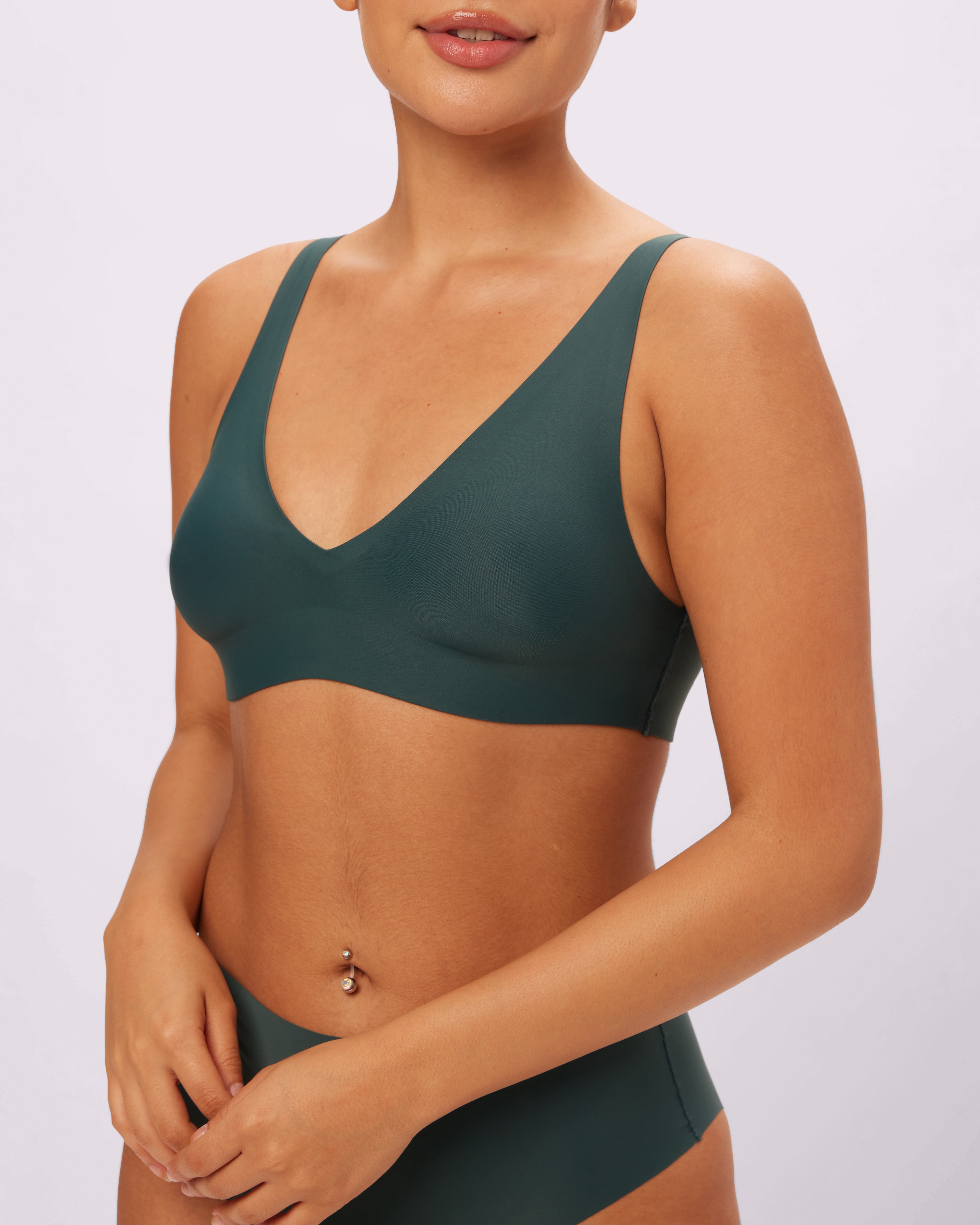 Supportive Seamless Wire-Free Bralette Olive