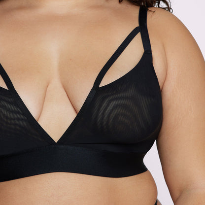 Strappy Triangle Bralette | Silky Mesh | Archive (Eightball)