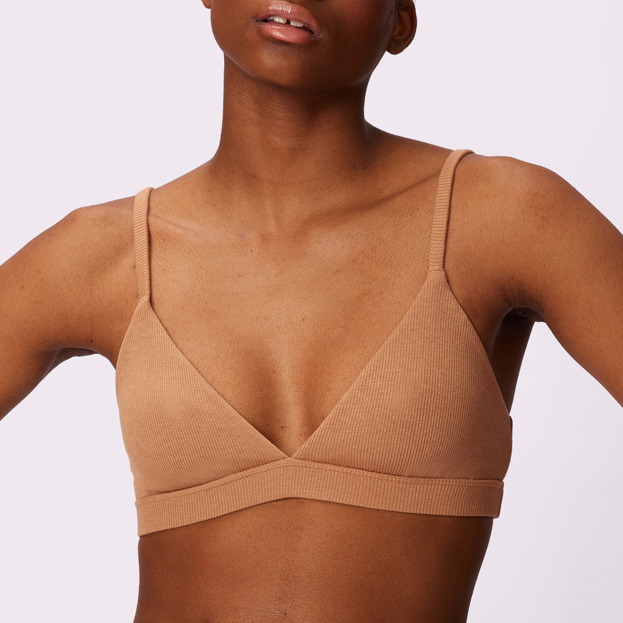 We Are We Wear strappy triangle bralette in red