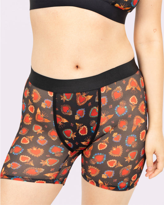 Silky Mesh Boxer Brief | Silky Mesh (Crowned Hearts)