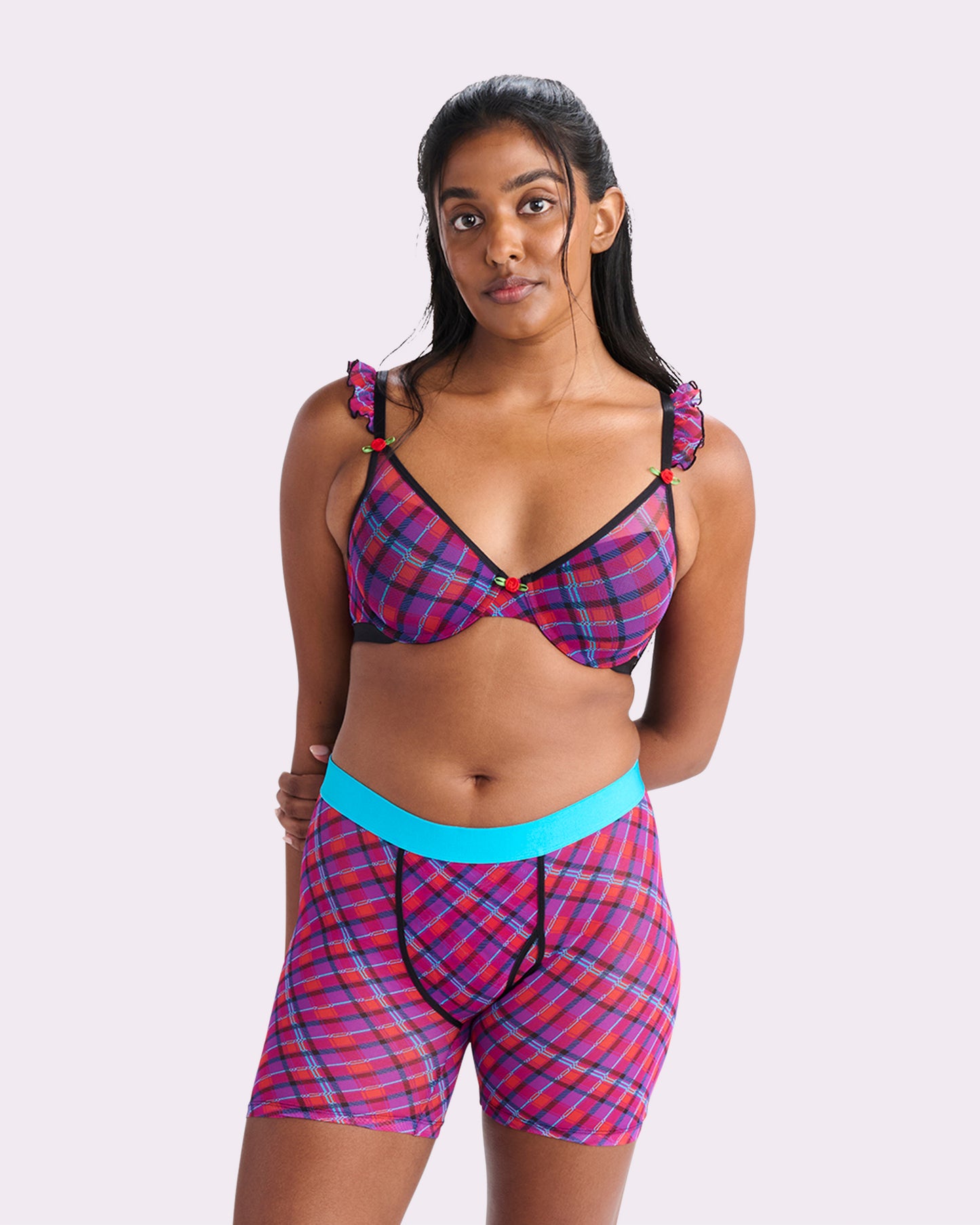 Silky Mesh Boxer Brief | Silky Mesh (Pop Plaid)