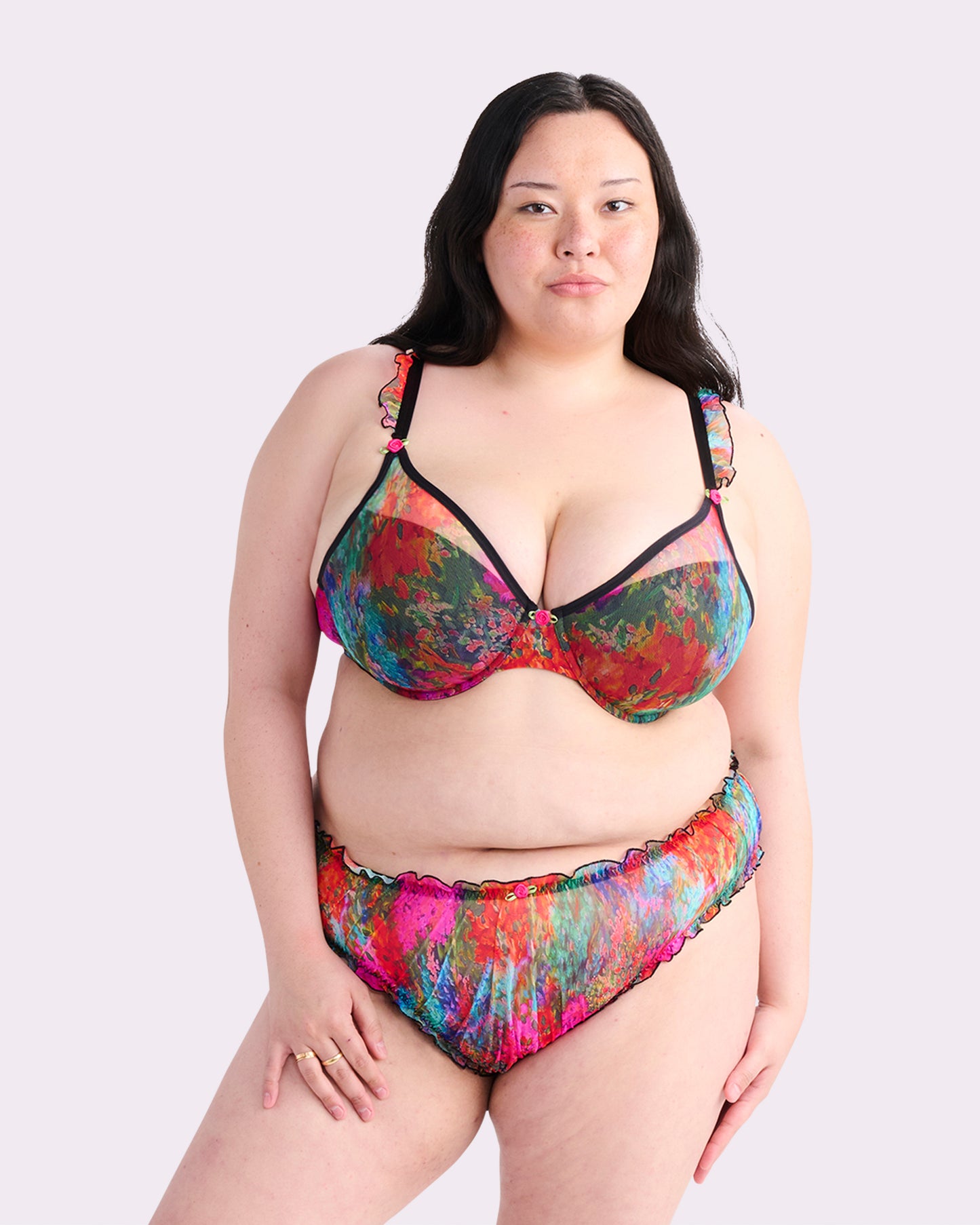 Silky Mesh Flutter Cheeky | Silky Mesh (Monet Floral)