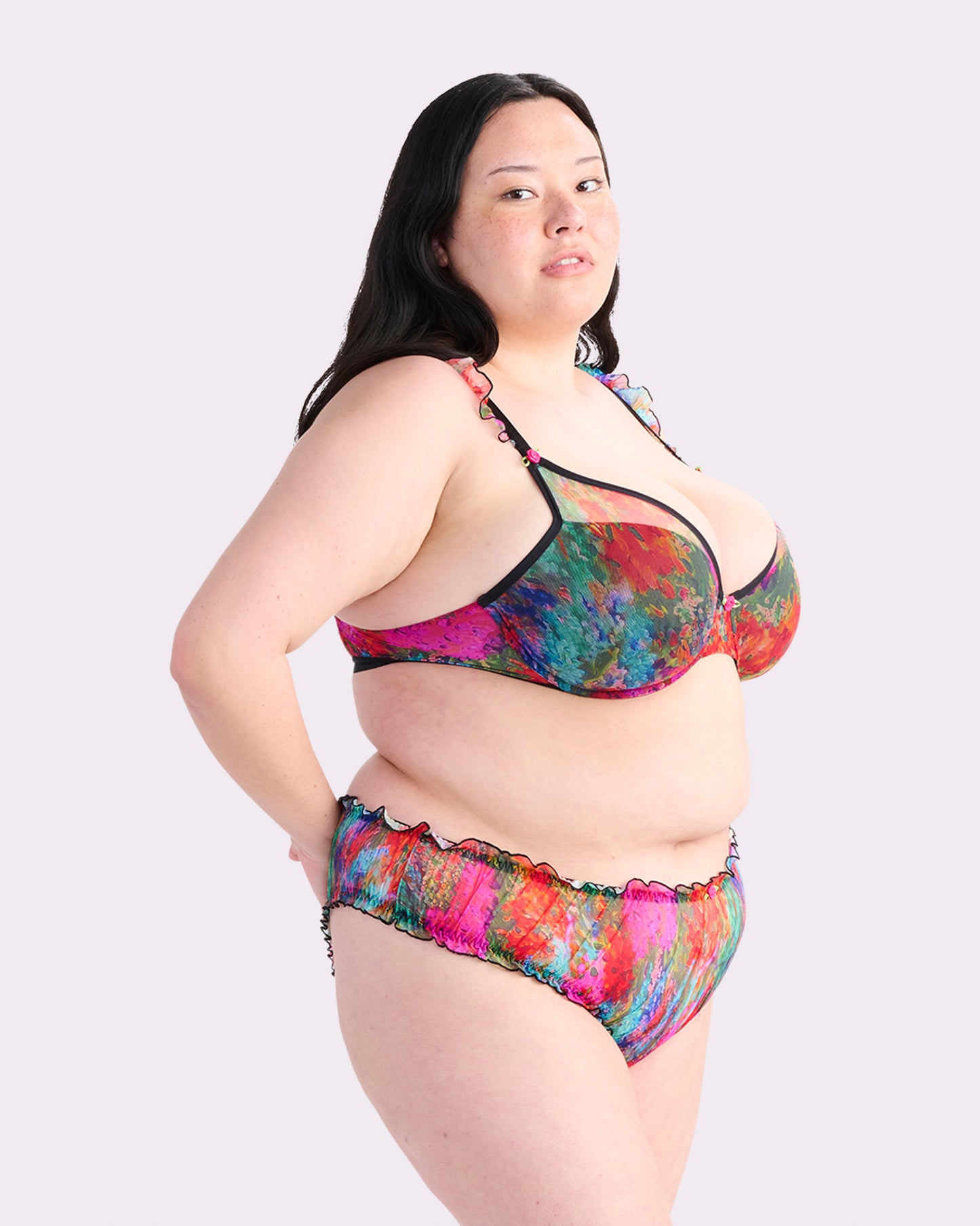 Silky Mesh Flutter Cheeky | Silky Mesh (Monet Floral)