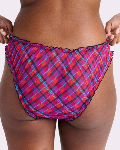 Silky Mesh Flutter Cheeky | Silky Mesh (Pop Plaid)