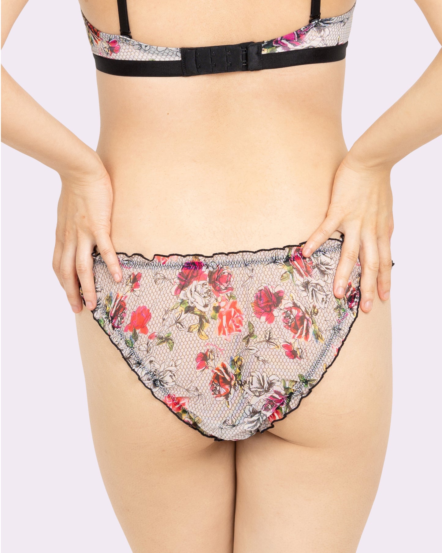 Silky Mesh Flutter Cheeky | Silky Mesh (Tattoo Floral)