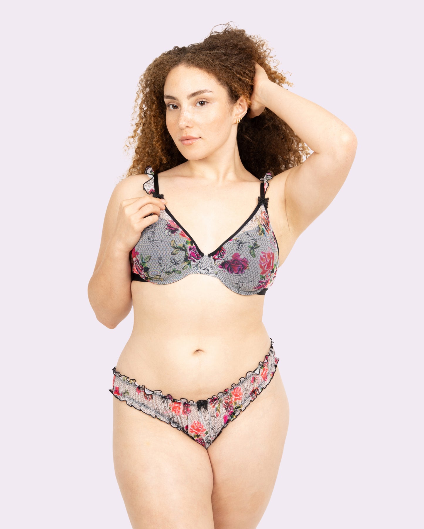 Silky Mesh Flutter Cheeky | Silky Mesh (Tattoo Floral)