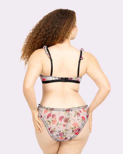 Silky Mesh Flutter Cheeky | Silky Mesh (Tattoo Floral)