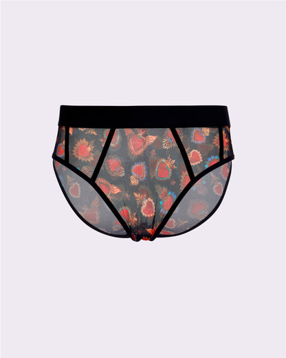 Silky Mesh Sheer Cheeky | Silky Mesh (Crowned Hearts)