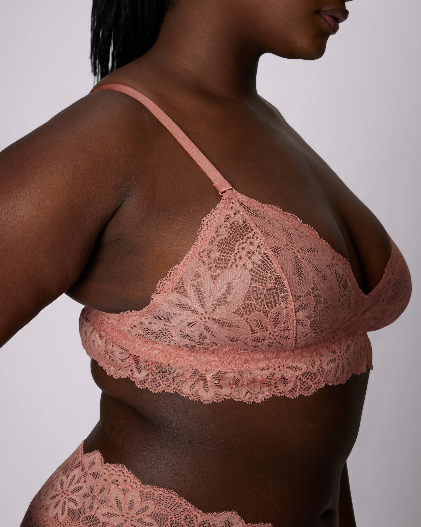 1+ Perfect Lace Triangle Bralette | Soft Lace | Archive (Hot Honey)