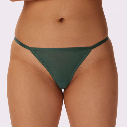 G-String Thong | Silky Mesh | Archive (Pine)