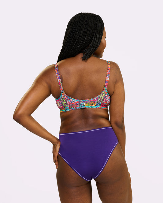 Vintage High Rise Brief | New:Cotton (Royal)