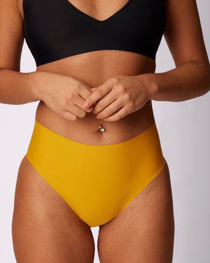 XS Invisible Sculpt High Rise Brief | Seamless Universal (Sunflower)