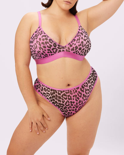 GANNI High Rise Cheeky | Silky Mesh (Panther Pink)
