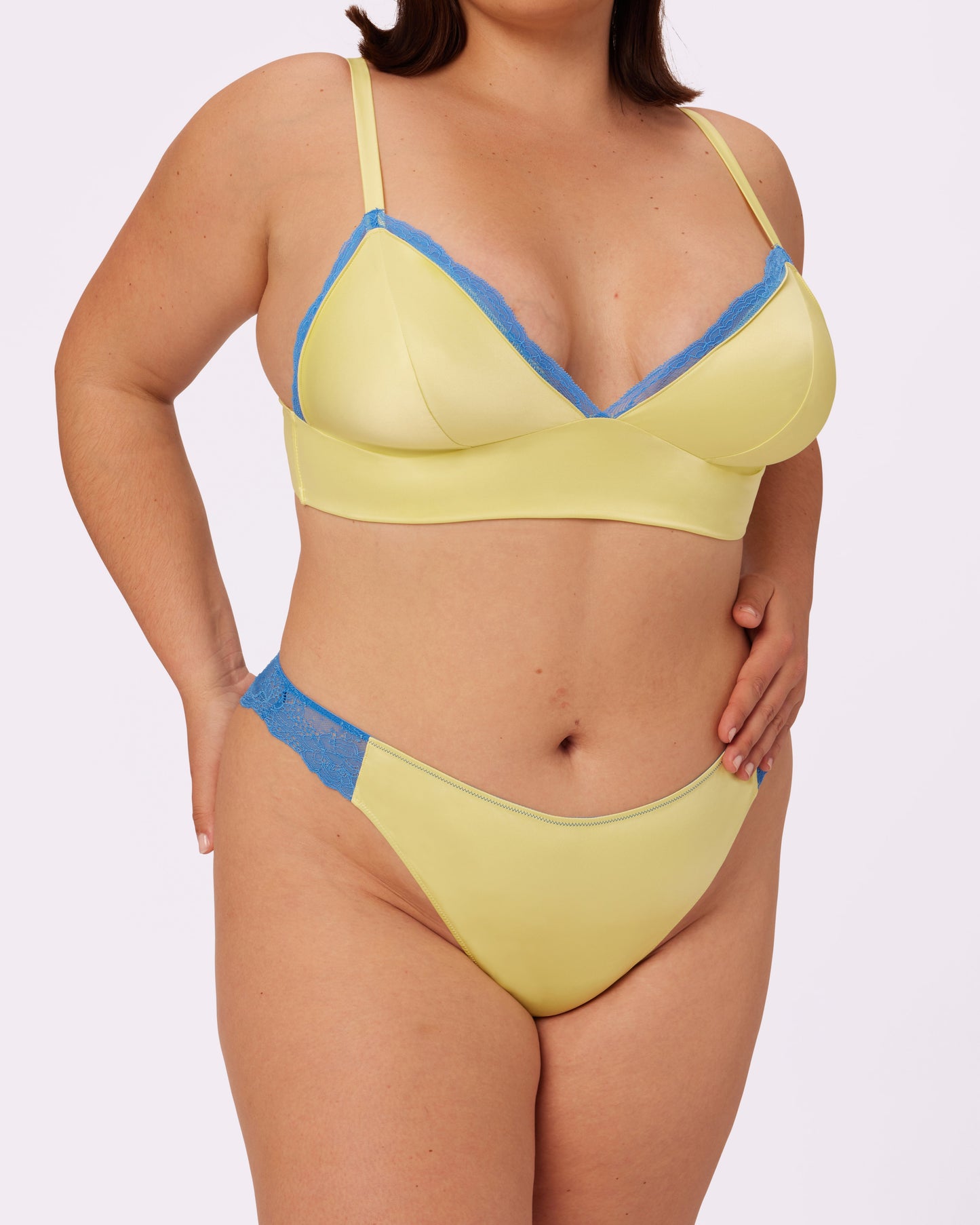 S Luminous Lace Cheeky | Glow Satin | Archive (Key Lime)