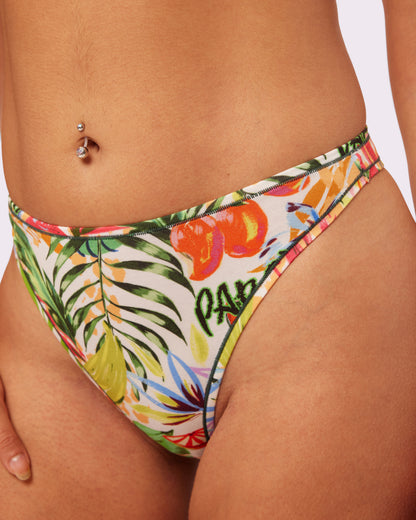 Ultra-Flattering High Rise Thong | New:Cotton (Paradise)