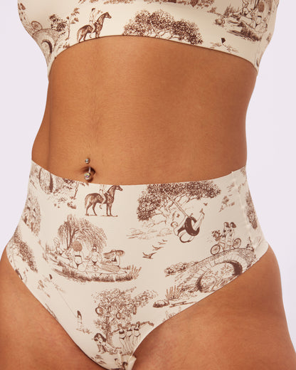 Invisible High Rise Thong | Seamless Universal (Toile)