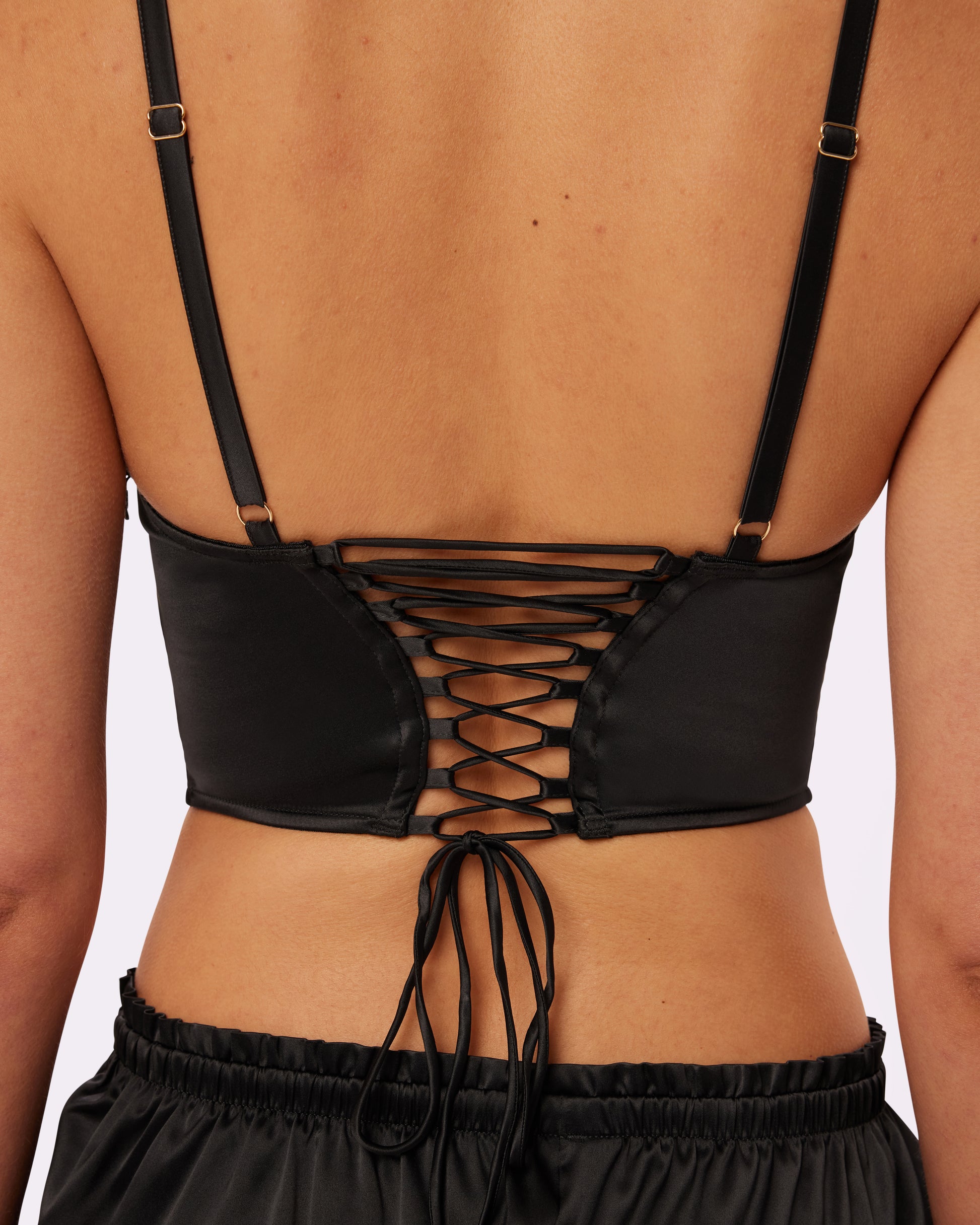 Taking The Plunge Lace-Up Crop Top