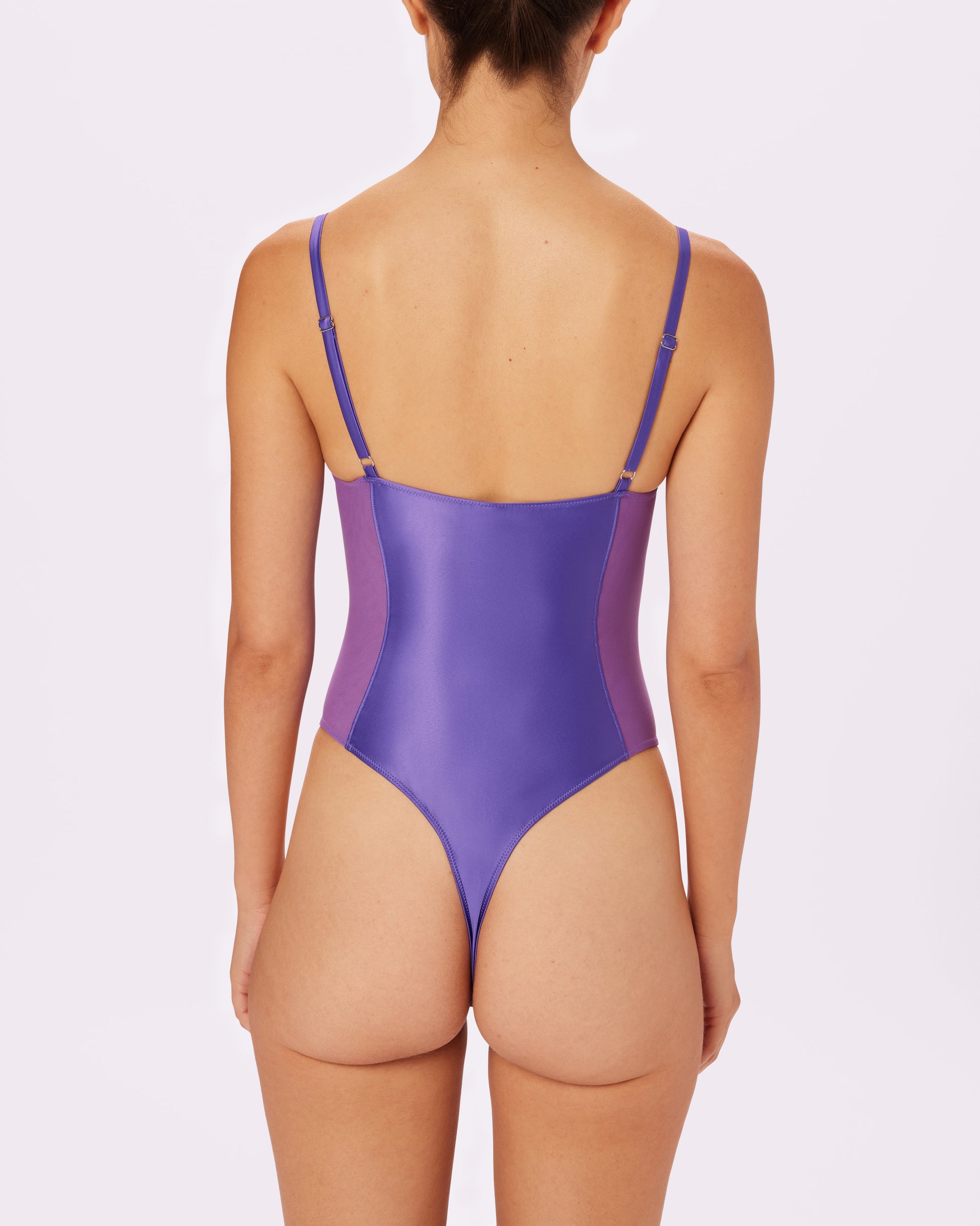 Sheer Contour Cutout Bodysuit | Silky Mesh (Eightball)