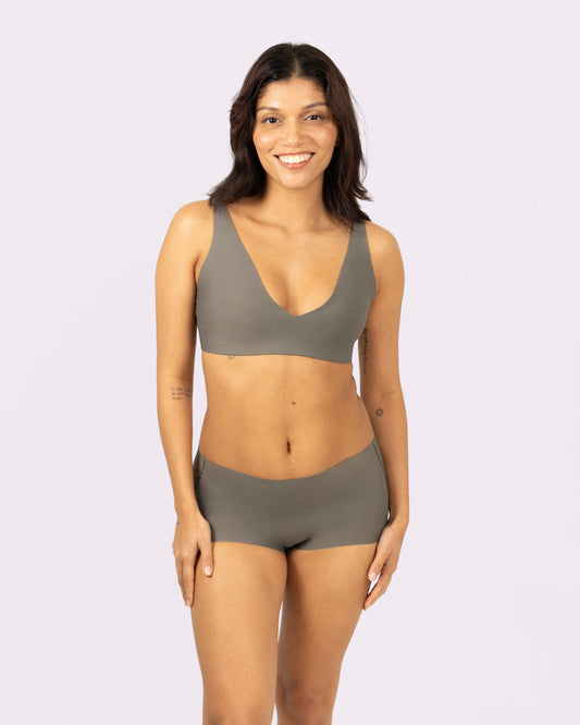 Support Lift Plunge Bralette | Seamless Universal (Smokescreen)