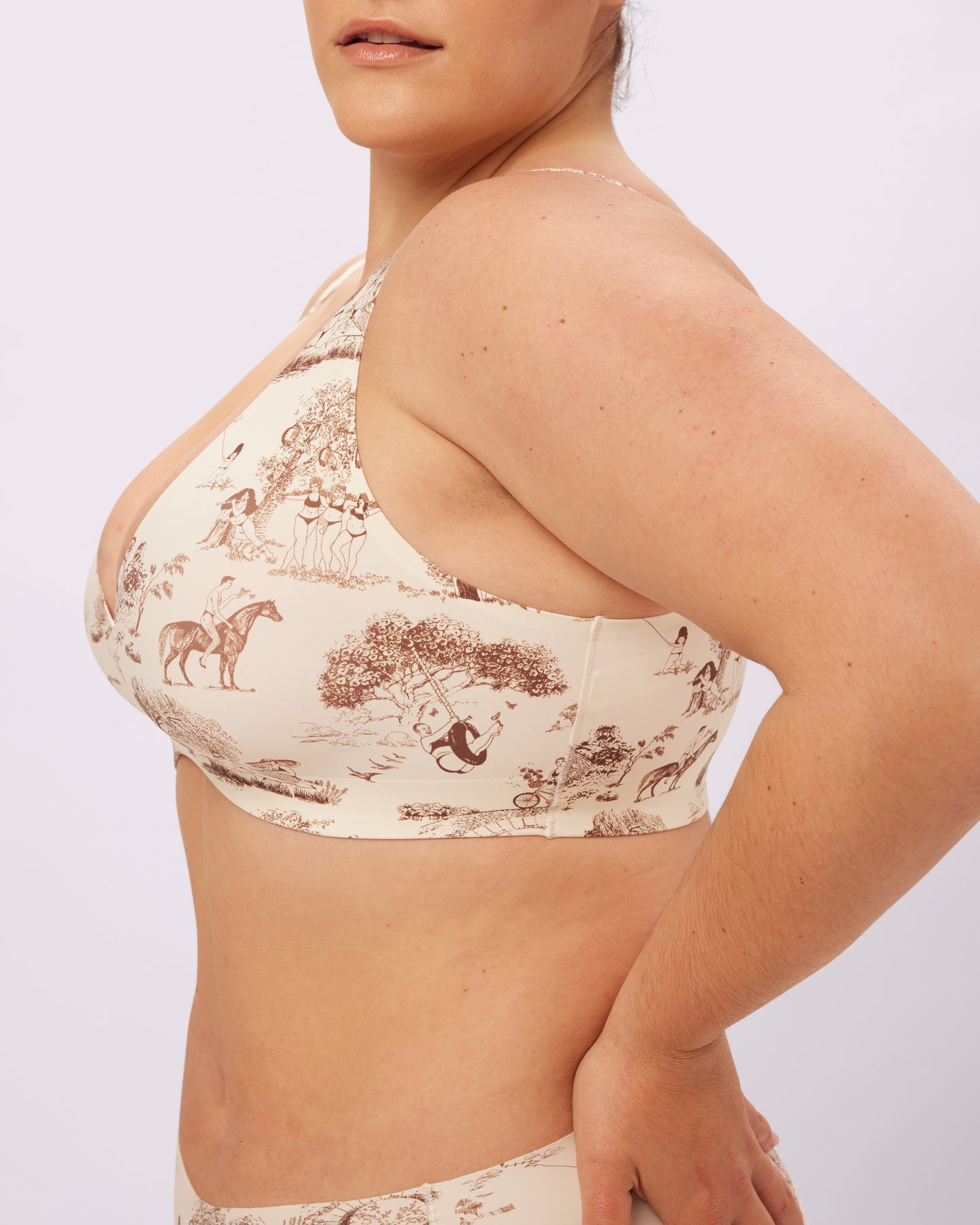 Support Lift Plunge Bralette | Seamless Universal (Toile)