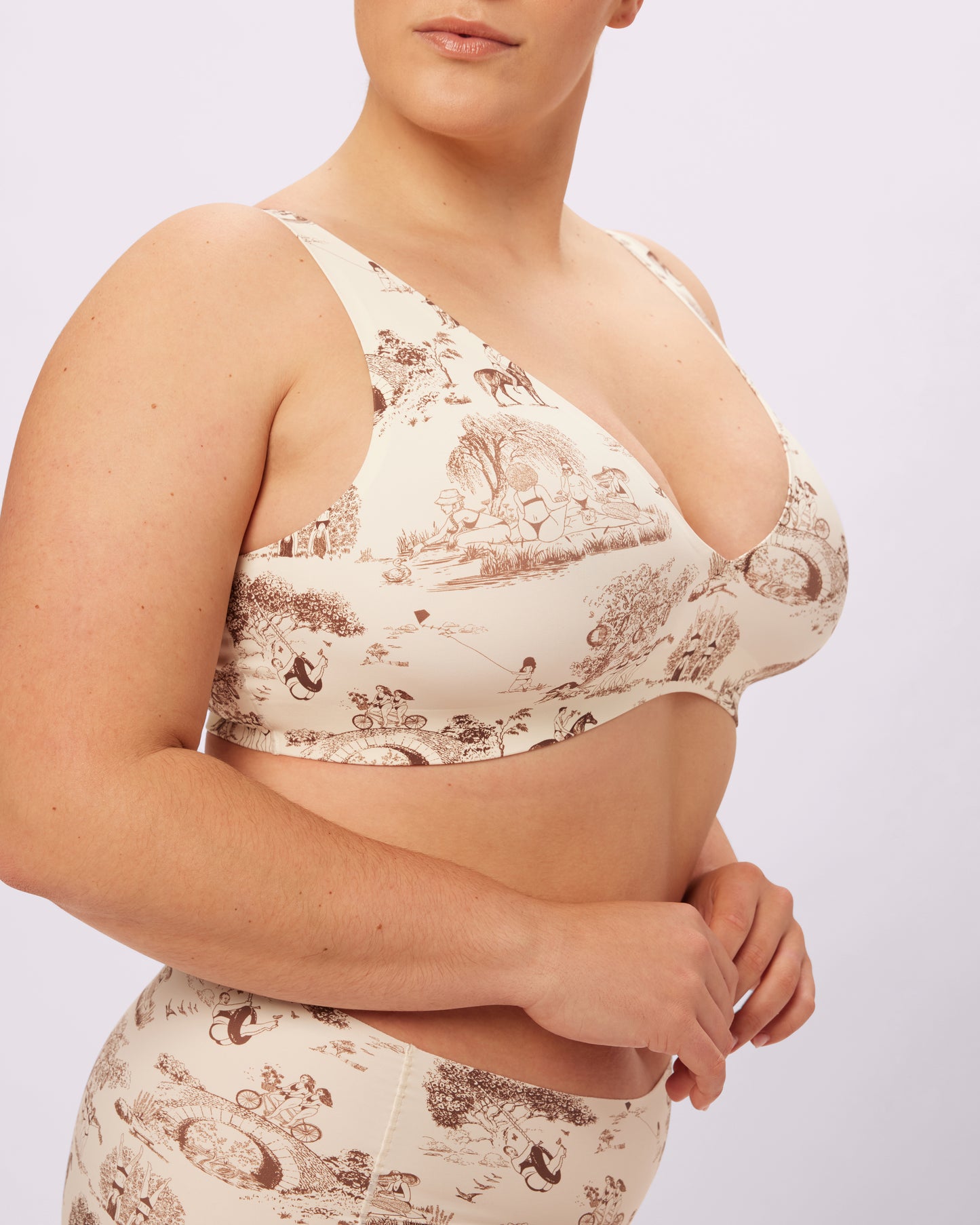 Support Lift Plunge Bralette | Seamless Universal (Toile)