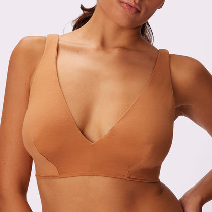 XS Plunge Bralette | New:Cotton | Archive (Toast)