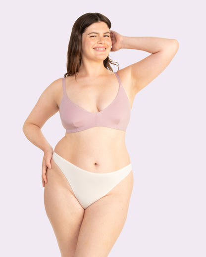 Ultra-Flattering High Rise Thong | New:Cotton (Cloud)