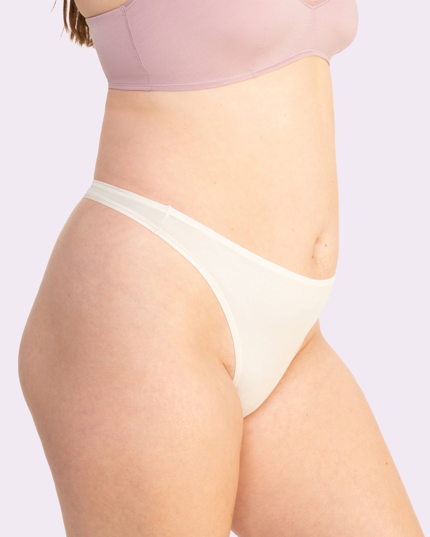 Ultra-Flattering High Rise Thong | New:Cotton (Cloud)