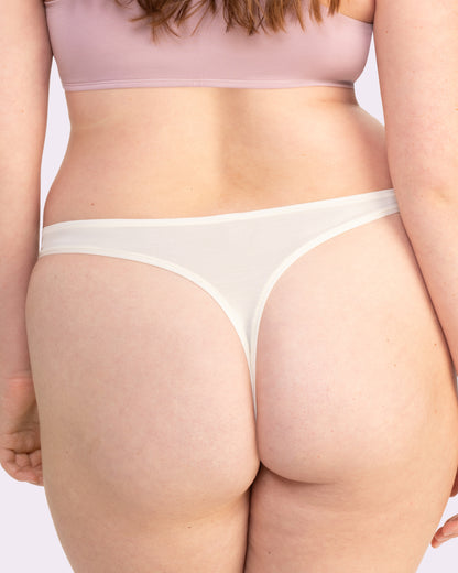 Ultra-Flattering High Rise Thong | New:Cotton (Cloud)