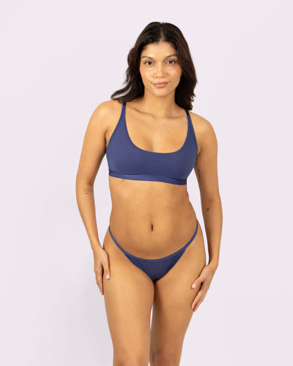 Luxe Mesh Scoop Bralette | Silky Mesh (Dolphin)