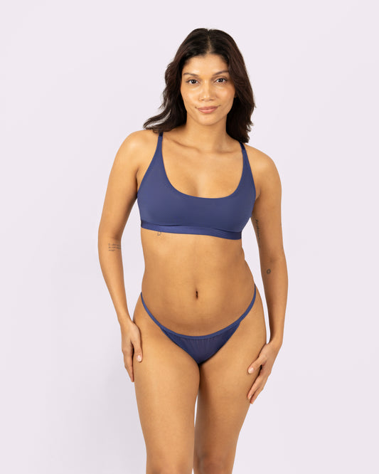 Luxe Mesh Scoop Bralette | Silky Mesh (Dolphin)