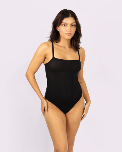 Silky Mesh Square Neck Bodysuit | Silky Mesh (Eightball)