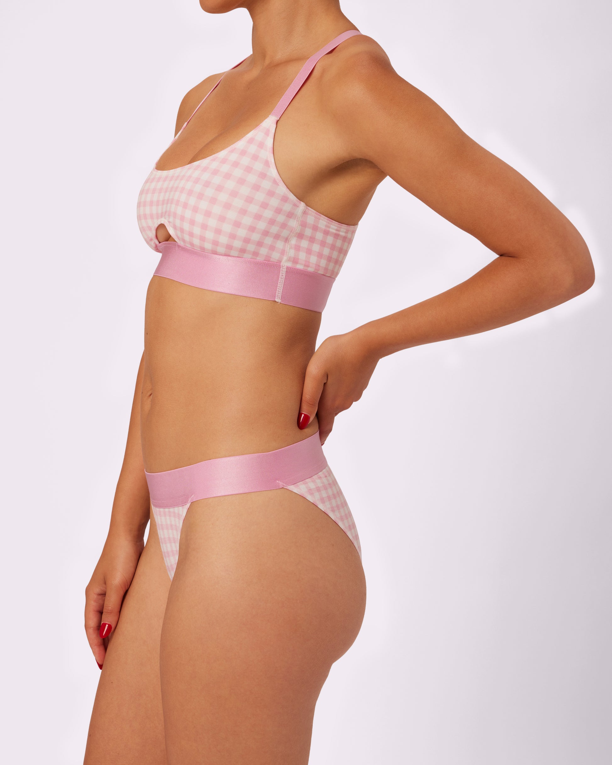 Comfy High Cut Cheeky  New:Cotton (Bubble Gum Gingham) – Parade