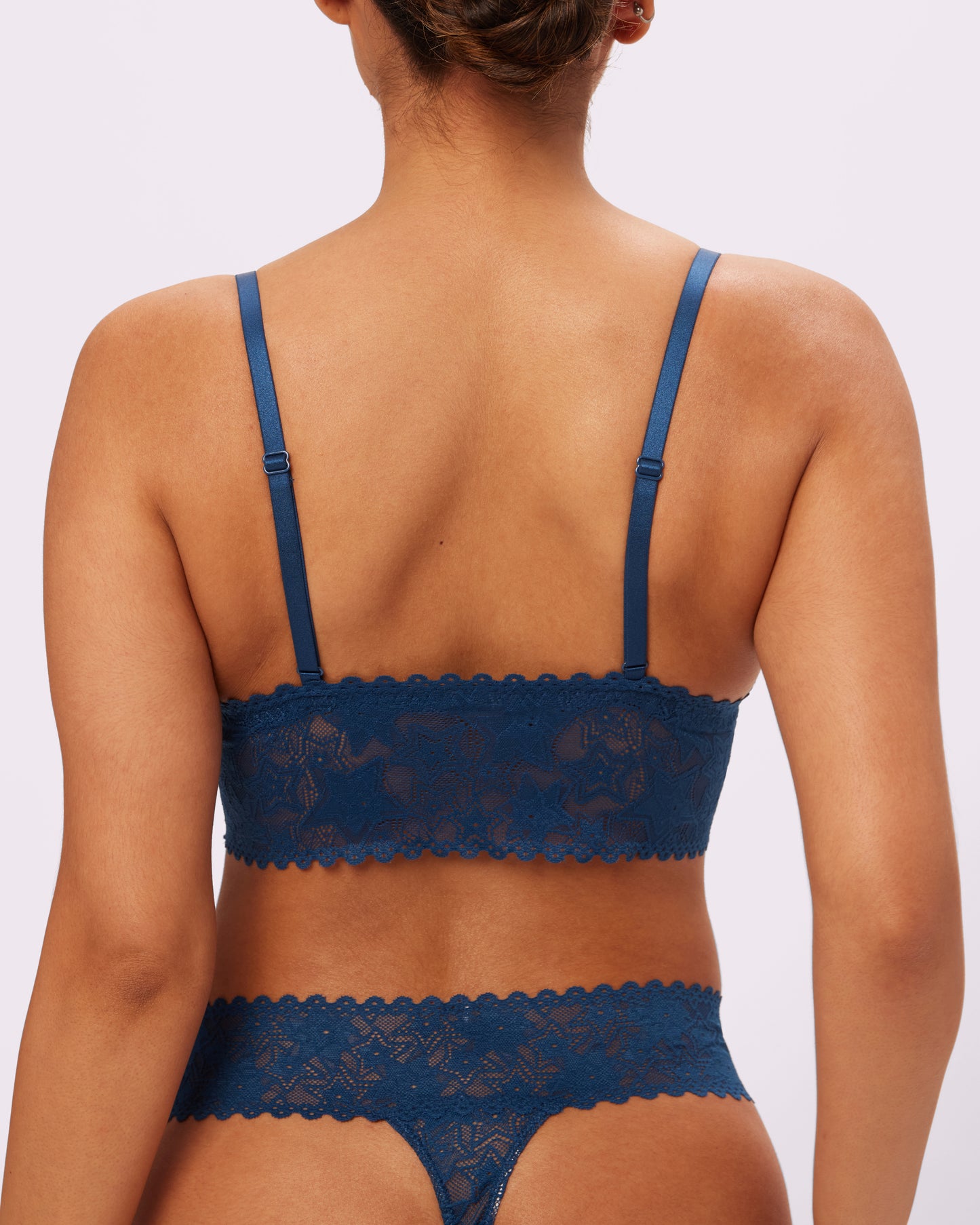 Perfect Lace Triangle Bralette  Soft Lace in Stars (Eightball) – Parade