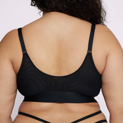 1+ Strappy Triangle Bralette | Silky Mesh | Archive (Eightball)