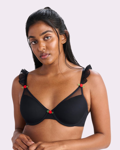 Silky Mesh Flutter Strap T-Shirt Bra | Silky Mesh (Eightball)