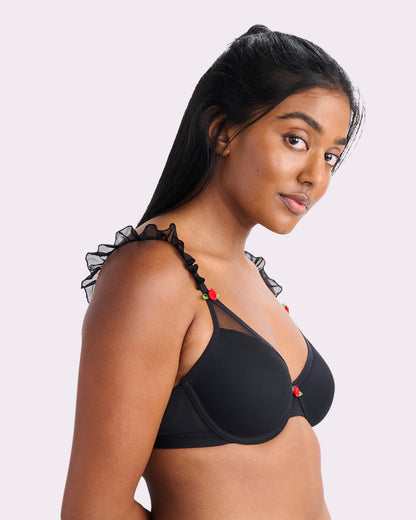 Silky Mesh Flutter Strap T-Shirt Bra | Silky Mesh (Eightball)