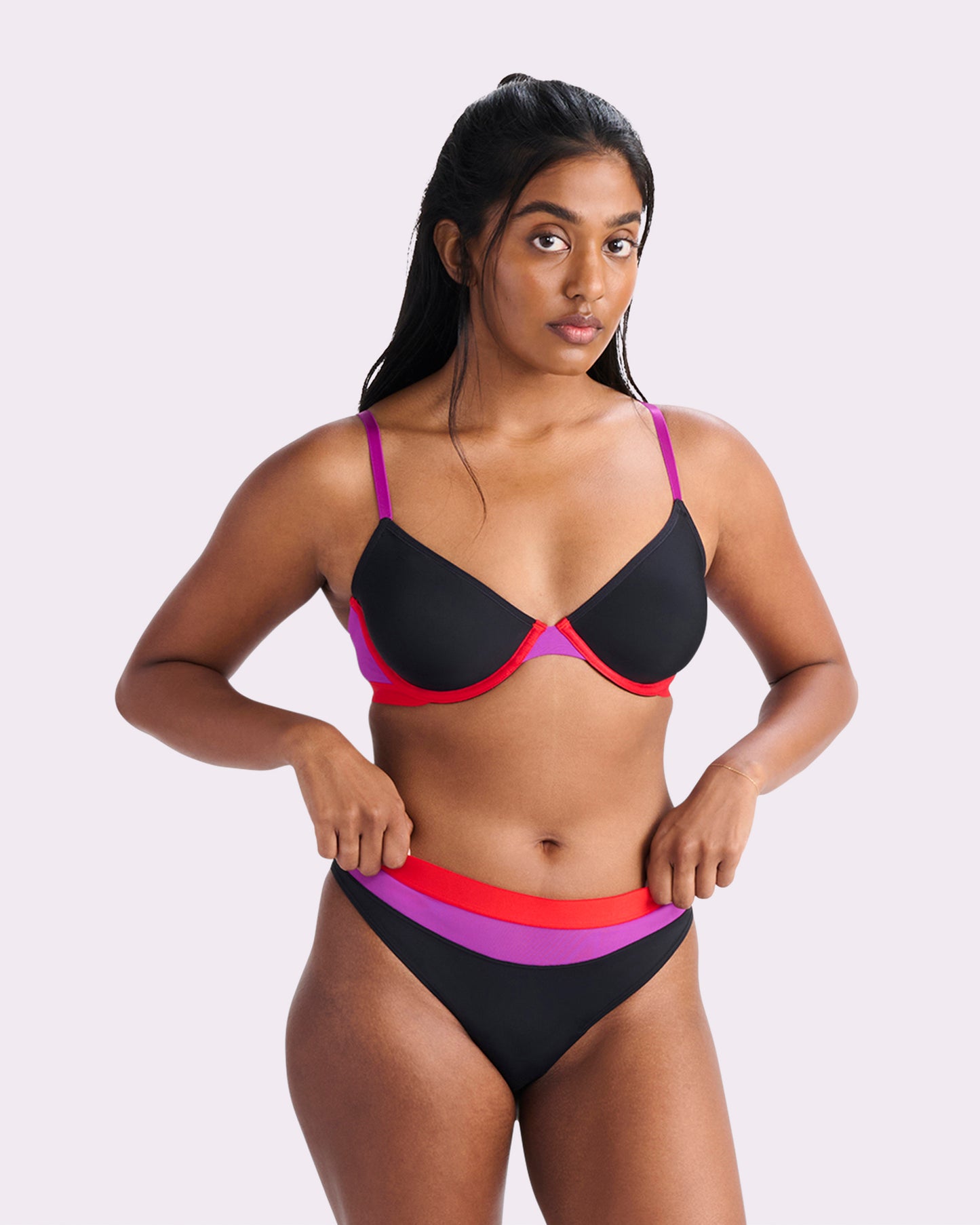 Re:Play Unlined Underwire Bra | Ultra-Soft Re:Play (Eightball Colorblock)