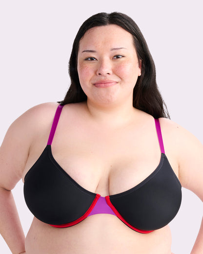 Re:Play Unlined Underwire Bra | Ultra-Soft Re:Play (Eightball Colorblock)