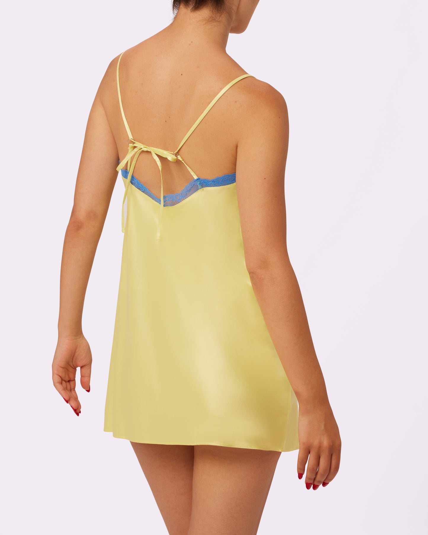 Luxe Lace Slip Dress | Luxe Satin | Archive (Key Lime)
