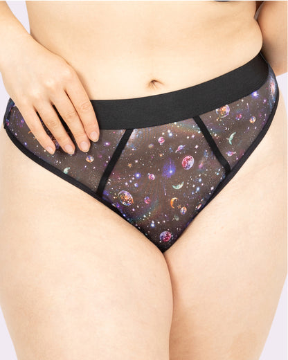 Silky Mesh Sheer High Cut Thong | Silky Mesh (Astrology)