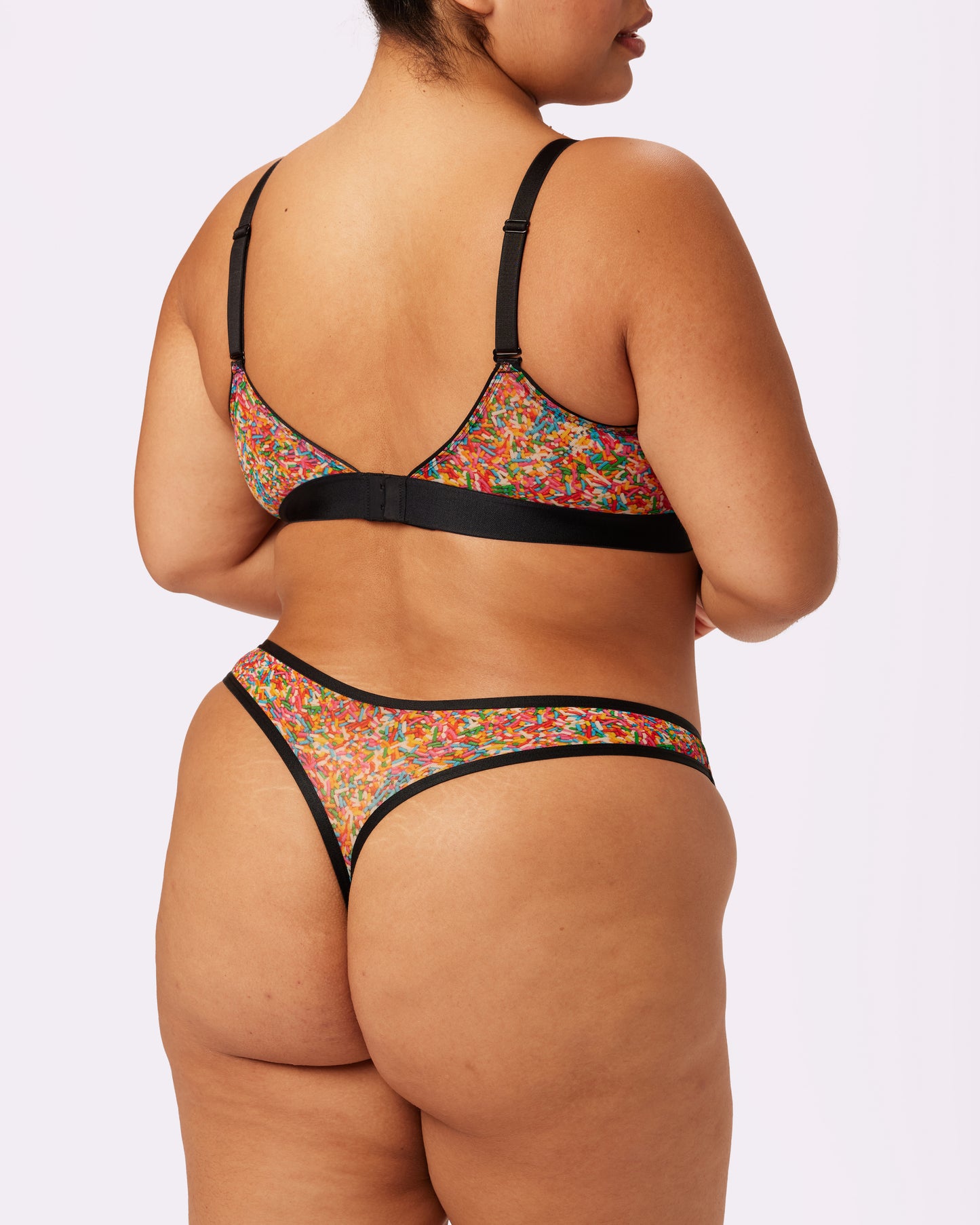 Mid-Rise Thong | Silky Mesh | Archive (Sprinkles)