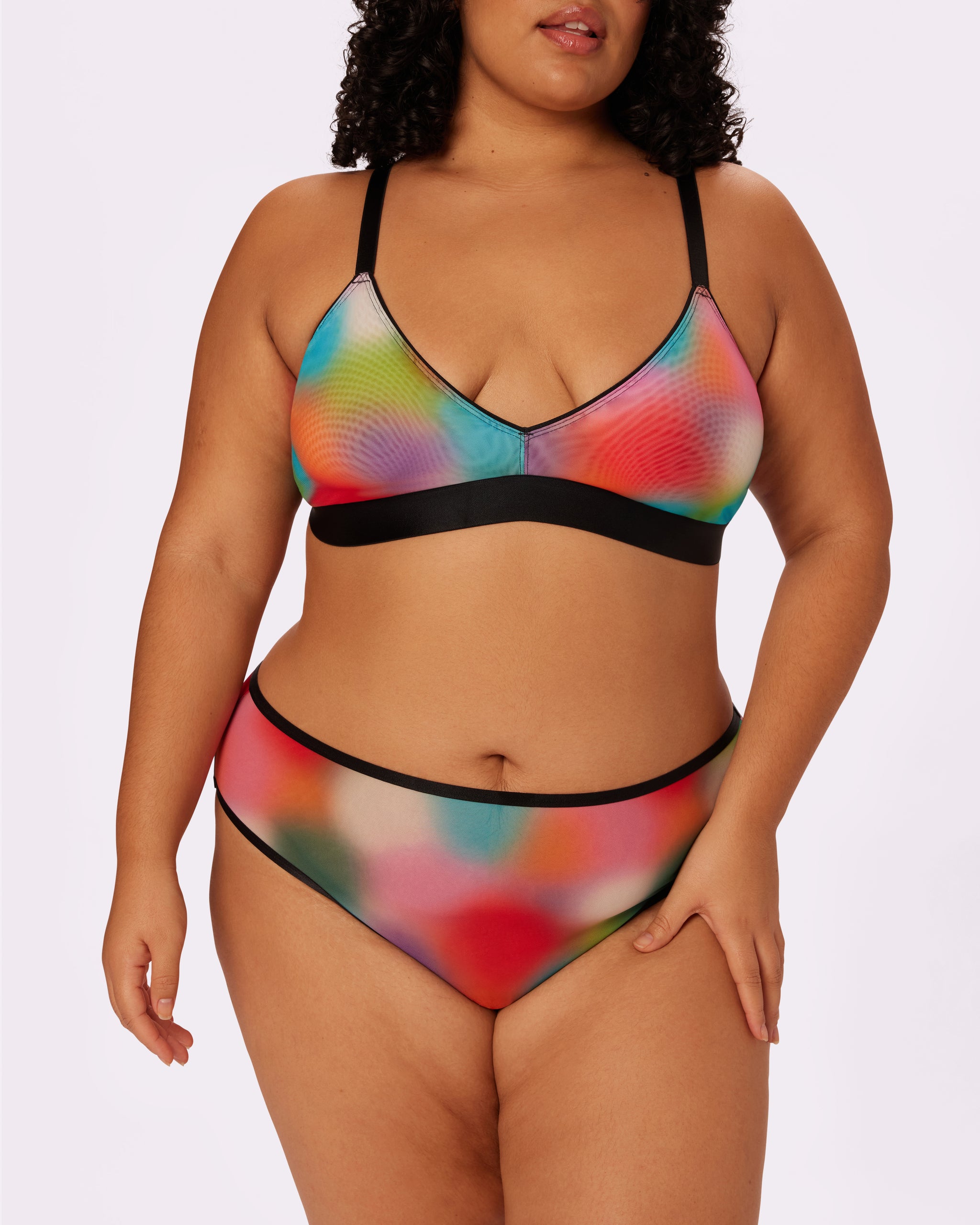 Triangle Bralette Silky Mesh Archive Supernova Parade 3136