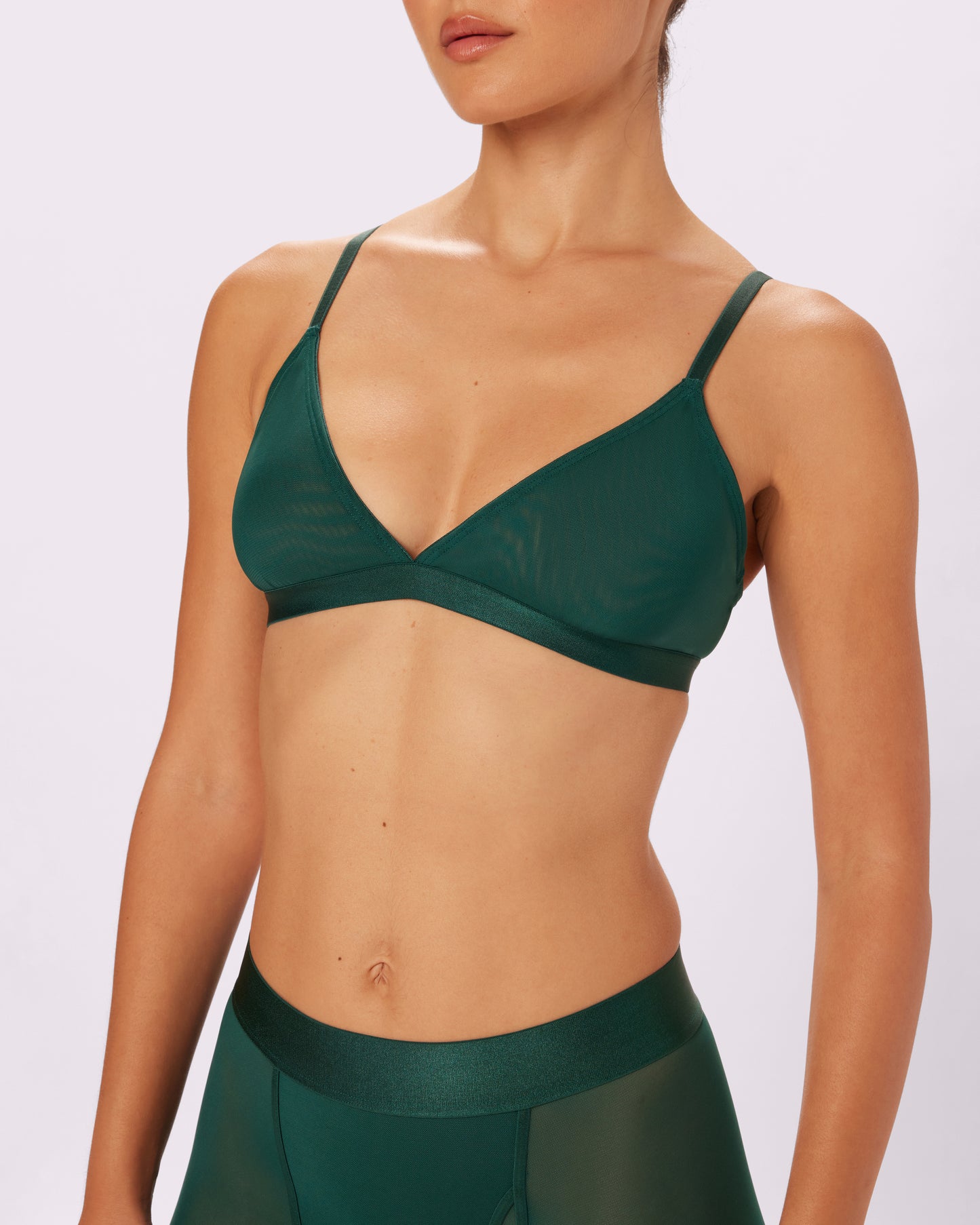 Triangle Bralette | Silky Mesh | Archive (Jade)