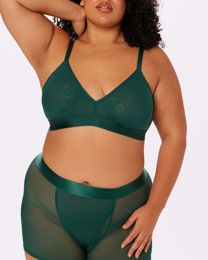 Triangle Bralette | Silky Mesh | Archive (Jade)