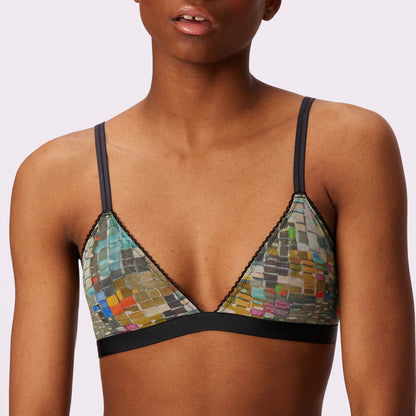 1+ Flirty Lace Touch Triangle Bralette | Silky Mesh | Archive (Disco)