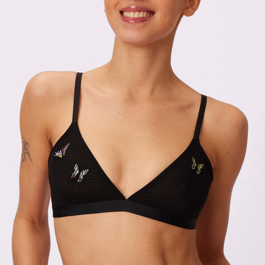 2+ Triangle Bralette | Silky Mesh | Archive (Eightball Butterfly)