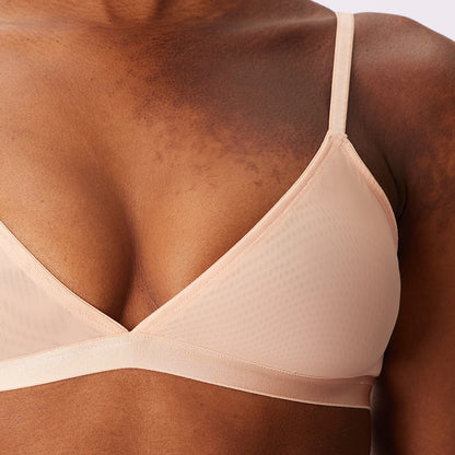 Triangle Bralette | Silky Mesh | Archive (Sand)