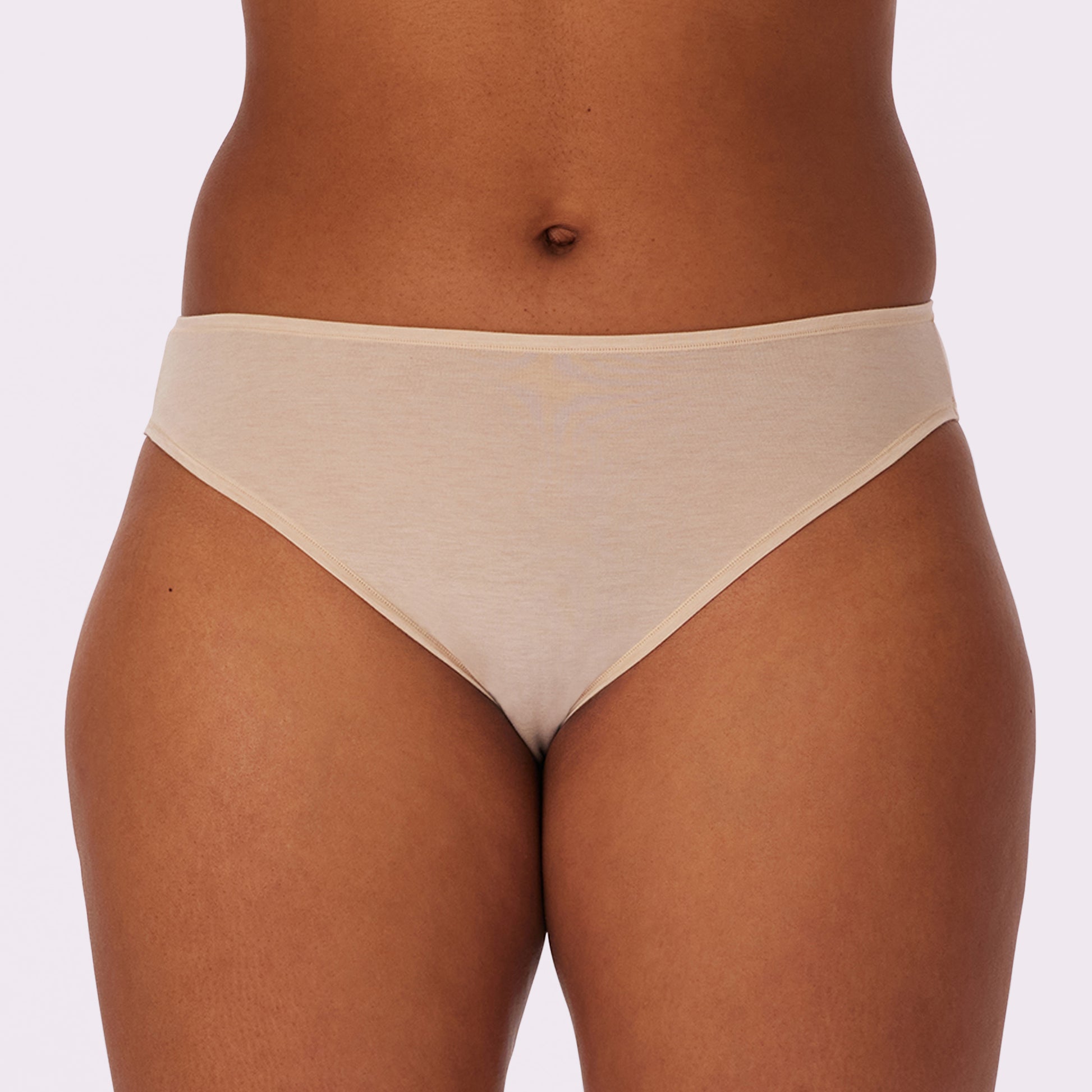 Women's Soft Cotton Panty High Cut Brief, Beige, X-Large