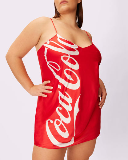 Special Edition Coca-Cola Luxe Slip Dress | Luxe Satin | Archive (Coca-Cola)